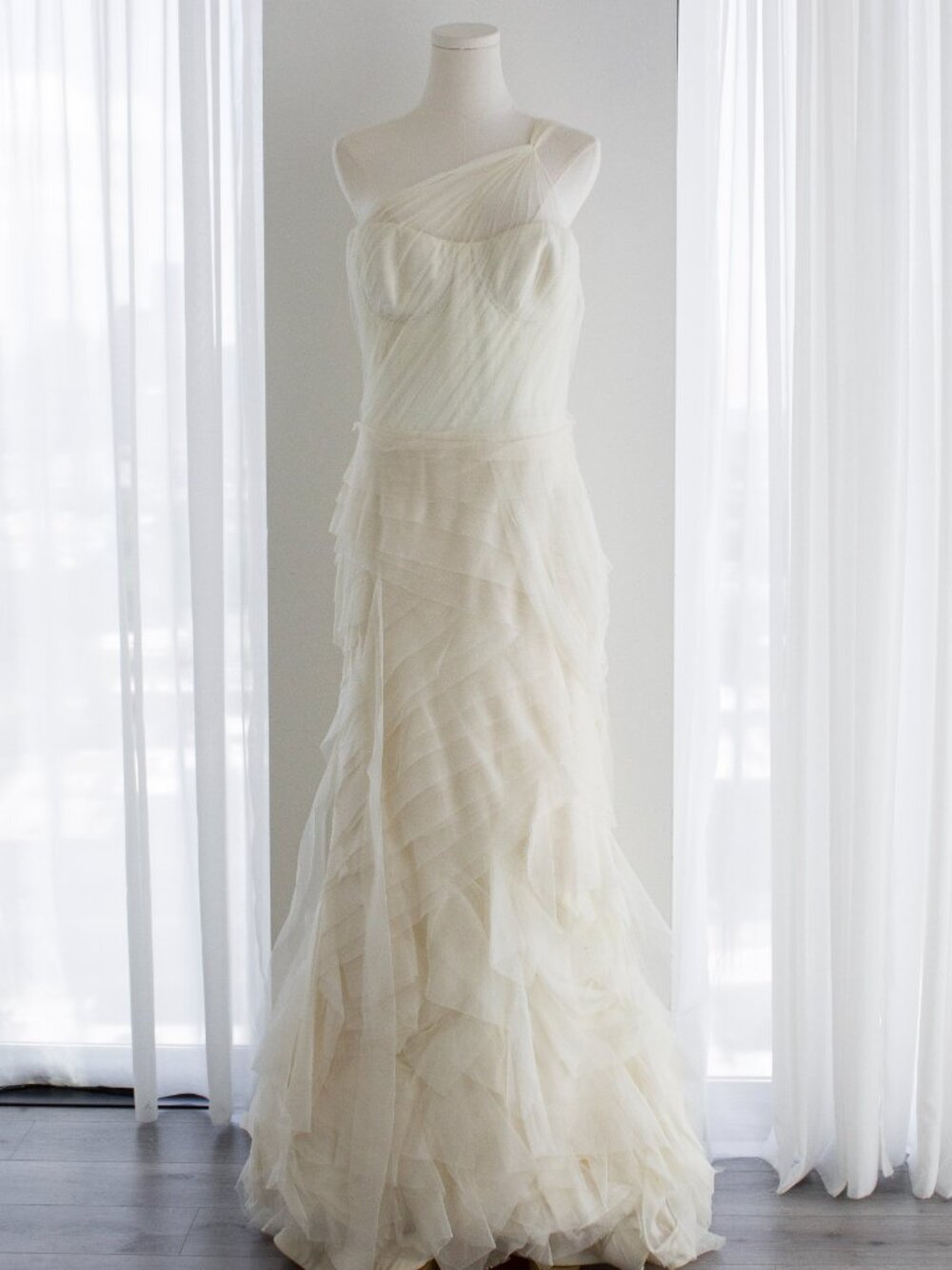 Vera Wang Farrah Ivory Gossip Girl Wedding Bridal Tulle Gown - Picture 6 of 16